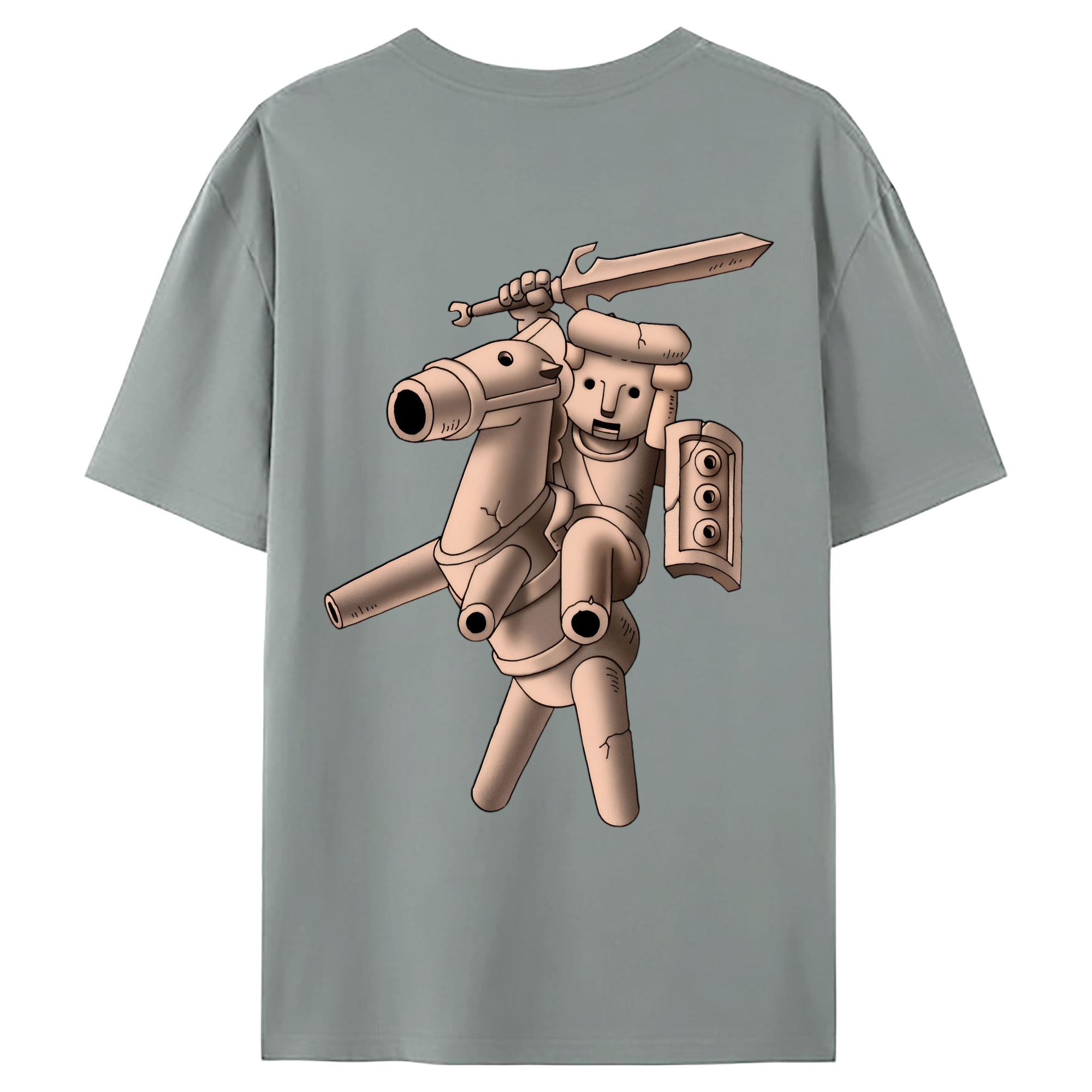 （画像用） ドラゴンクエスト Doragon Kuesuto Dragon Quest 綿100％ メンズ半袖Tシャツ（バックプリント） 通気性